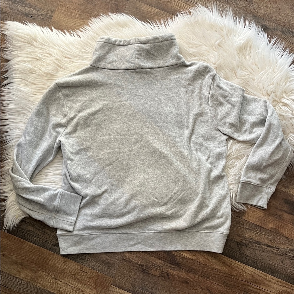 J.Crew Solid Gray Mock Neck Pull Over Cropped Swe… - image 6